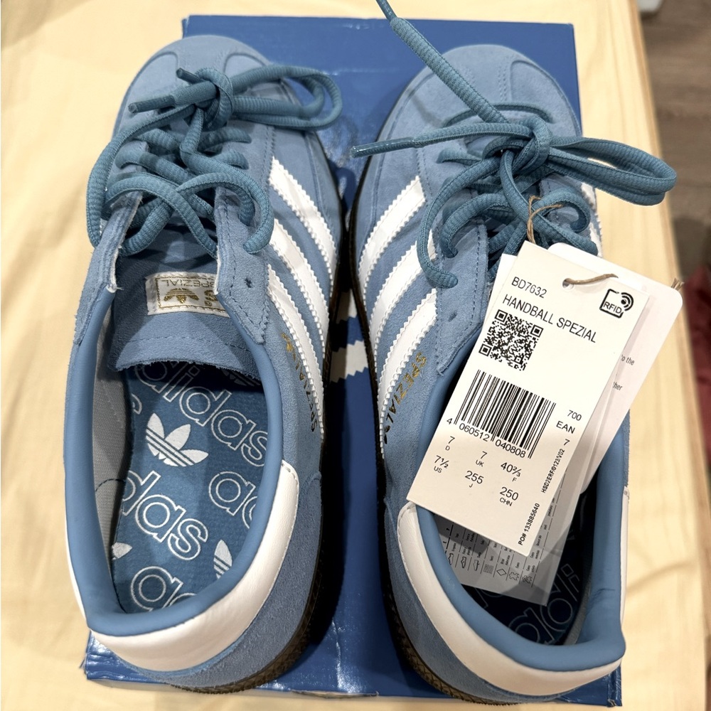 Size 9.5 - adidas Handball Spezial Light Blue woman